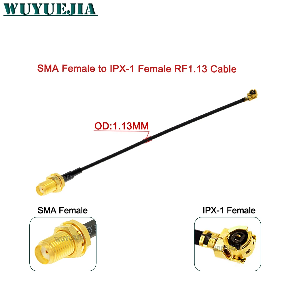 5~100 cm RF1.13 Cable uFL/u.FL/IPX-1 MHF1 Female to SMA Male or Female Jack Connector WIFI Antenna Pigtail Extension Cord Cable