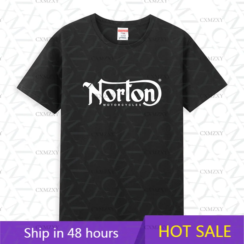

2025 Men T Shirt Casual Norton Motorcycle Motocross T-shirt Graphic Summer Short Sleeves 100% Cotton S-3XL Cool Tee