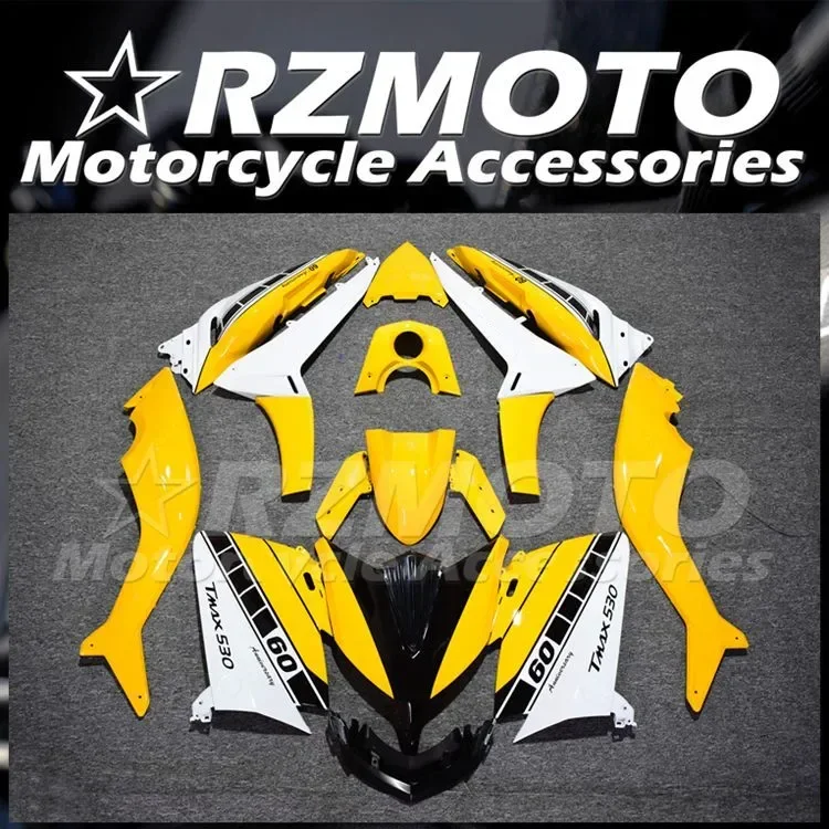 

НОВЫЕ комплекты обтекателей для мотоциклов из АБС-пластика на заказ, подходят для YAMAHA T-max 530 2015 2016 tmax 15 16, комплект кузова желтого и белого цвета