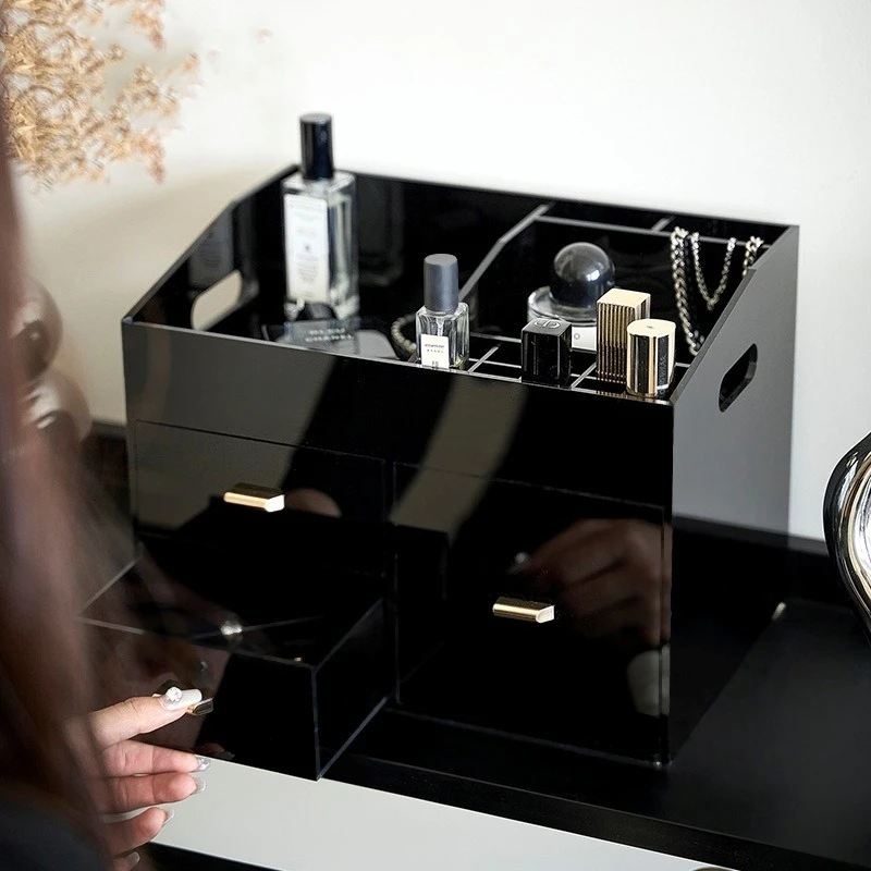 

Acrylic cosmetics storage box drawer baffle lipstick dresser desktop rack washstand storage rack