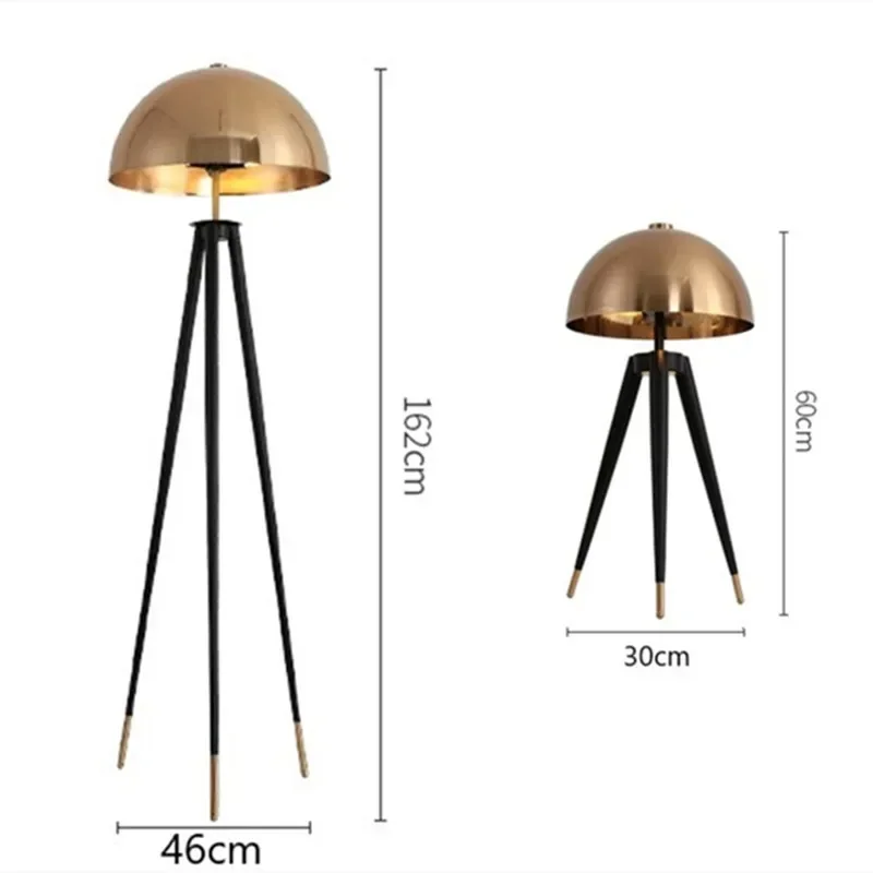 Mushroom Floor Lamp Vintage Standing Lamp Tripod  Lamp for Living Room Bedroom Home Decora Designer Simple Loft Floor Lamps