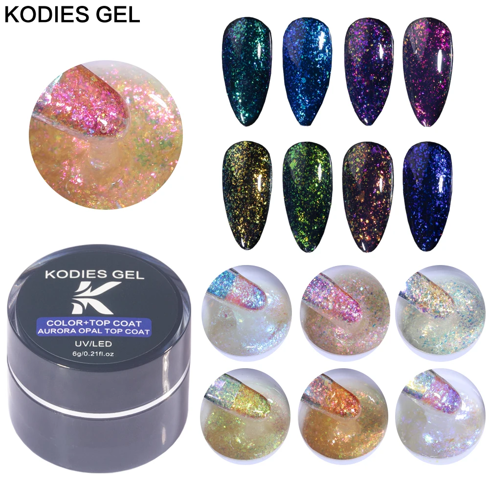 Kodies-auroraクロームマニキュア,トップコート,ホロレーザー,トップ仕上げ,半永久,UVグリッター,キラキラジェル,シーラー,マニキュア