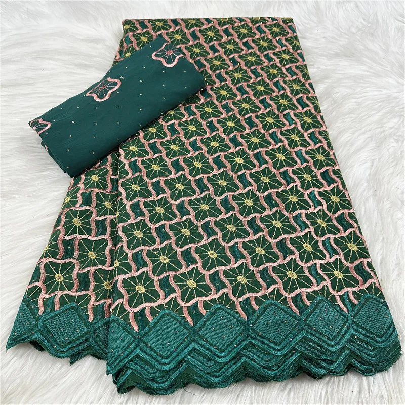 

5 ярдов с шарфом, швейцарская кружевная ткань, сухая кружевная вышивка, африканская 100% хлопчатобумажная ткань, швейцарская вуаль, кружево в Дубае, 18L191702