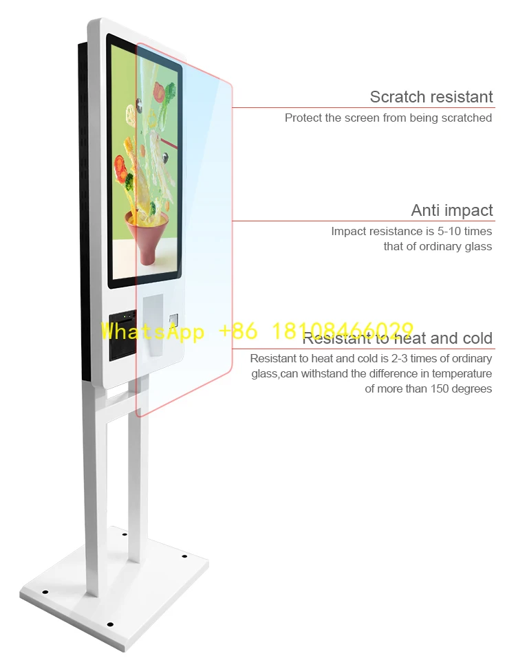 

Food Ordering Machine for Food TruckCustom logo Capacitive Touch Screen Automatic Restaurant Self Service