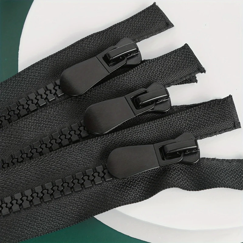 2Pcs #10 Resin Double Open End Zippers Durable Sewing Zippers for Jackets Coats and Clothing Repair