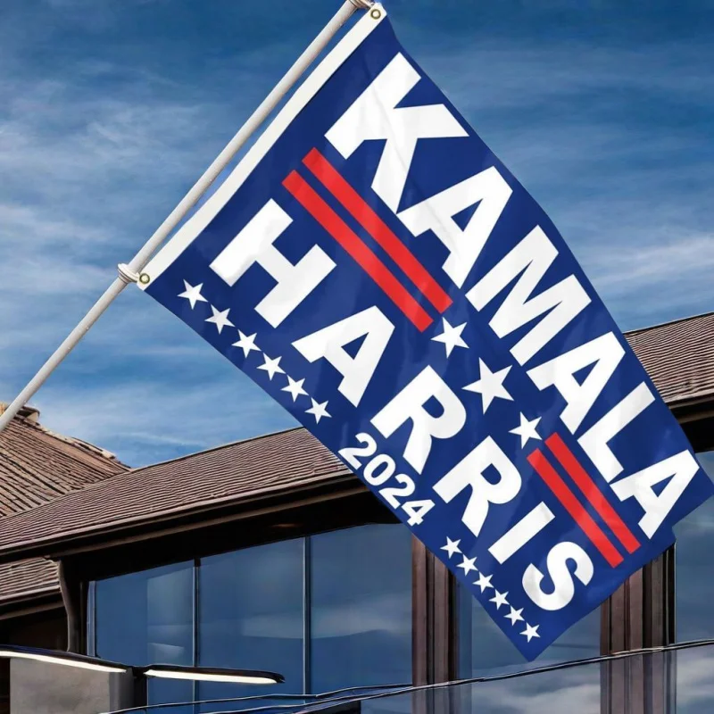 Kamala Harris 2024 Flag - 3X5 Ft, 90X 150Cm, Indoor/Outdoor, Vivid Colors, Brass Grommets, Wall Decor, Garden, Lawn, Yard, Home