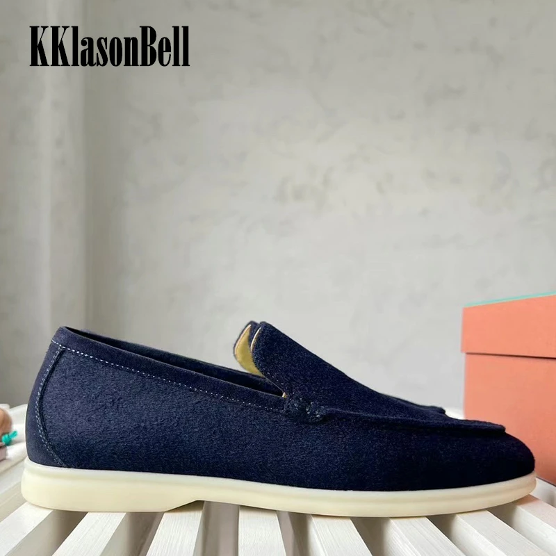 10.8 L*P Men\'s Loafers Wool Fluffy Lining Slip-On Casual Fashion Rubber Shoes KKlasonBell