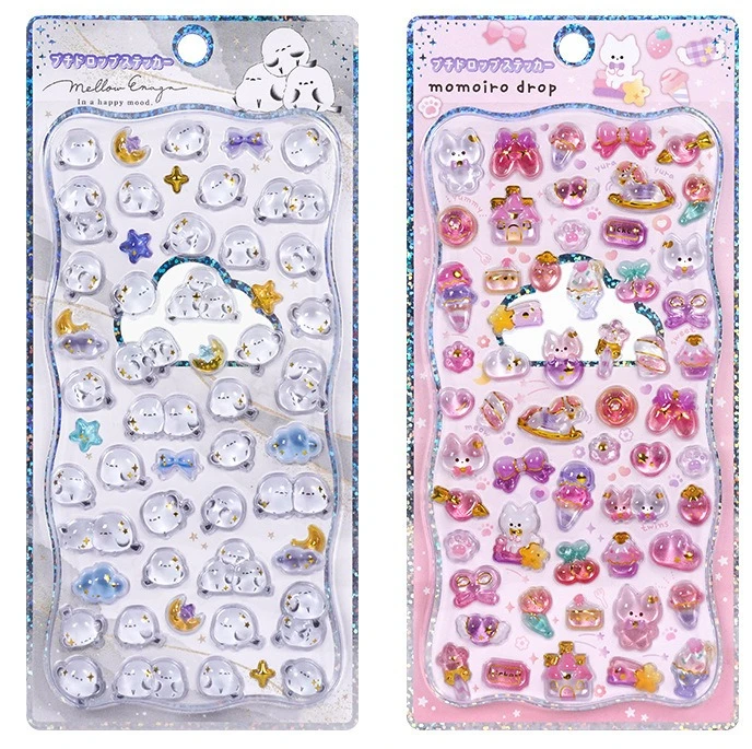 

Japanese Style 3D Drop Relief Stickers - Cute Cartoon DIY Scrapbooking Stickers for Journaling, Diary Decor
