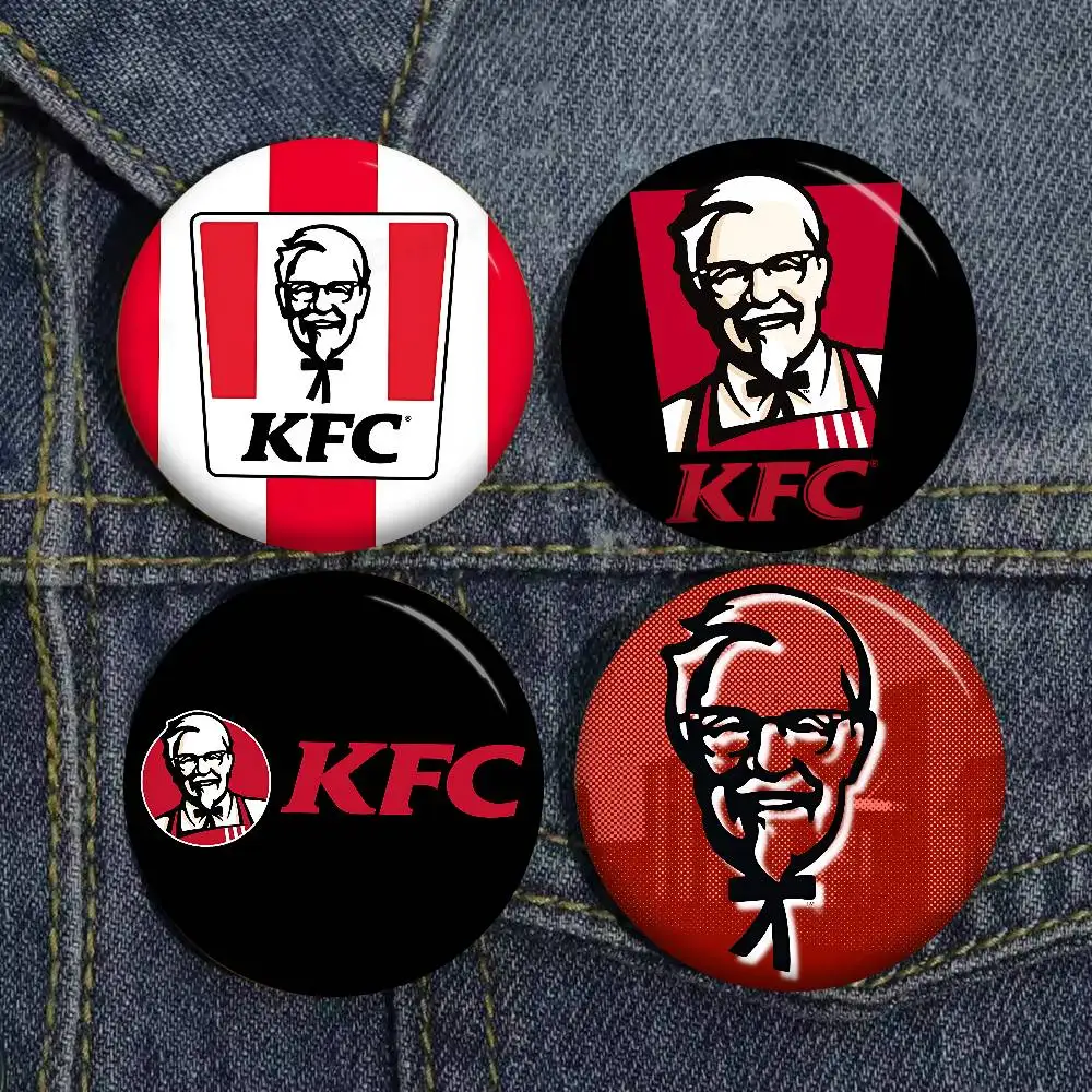 K-Kfc Logo 58mm Animals Funny Brooches Badge Backpack Clothes Gift