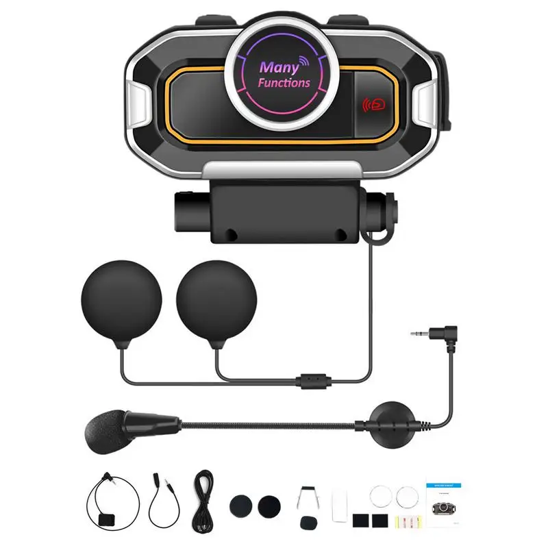 

Helmets Wireless Headphones Motor Wireless Intercom Waterproof Louder Helmets Headset Speakers 5.0 Hand Free FM Radio Easy