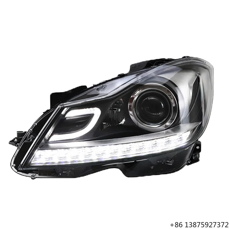 High Quality Headlights Suitable for C200 C260 C300 2011-2013 W204 Auto Headlights LED Bifocal Projector Lens Accessories