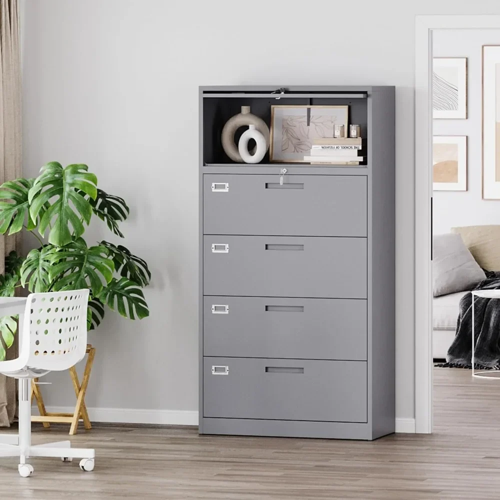 File Cabinet with Lock-Vertical Drawer Metal Filing Cabinets-Organization Storage Cabinets for Home Office