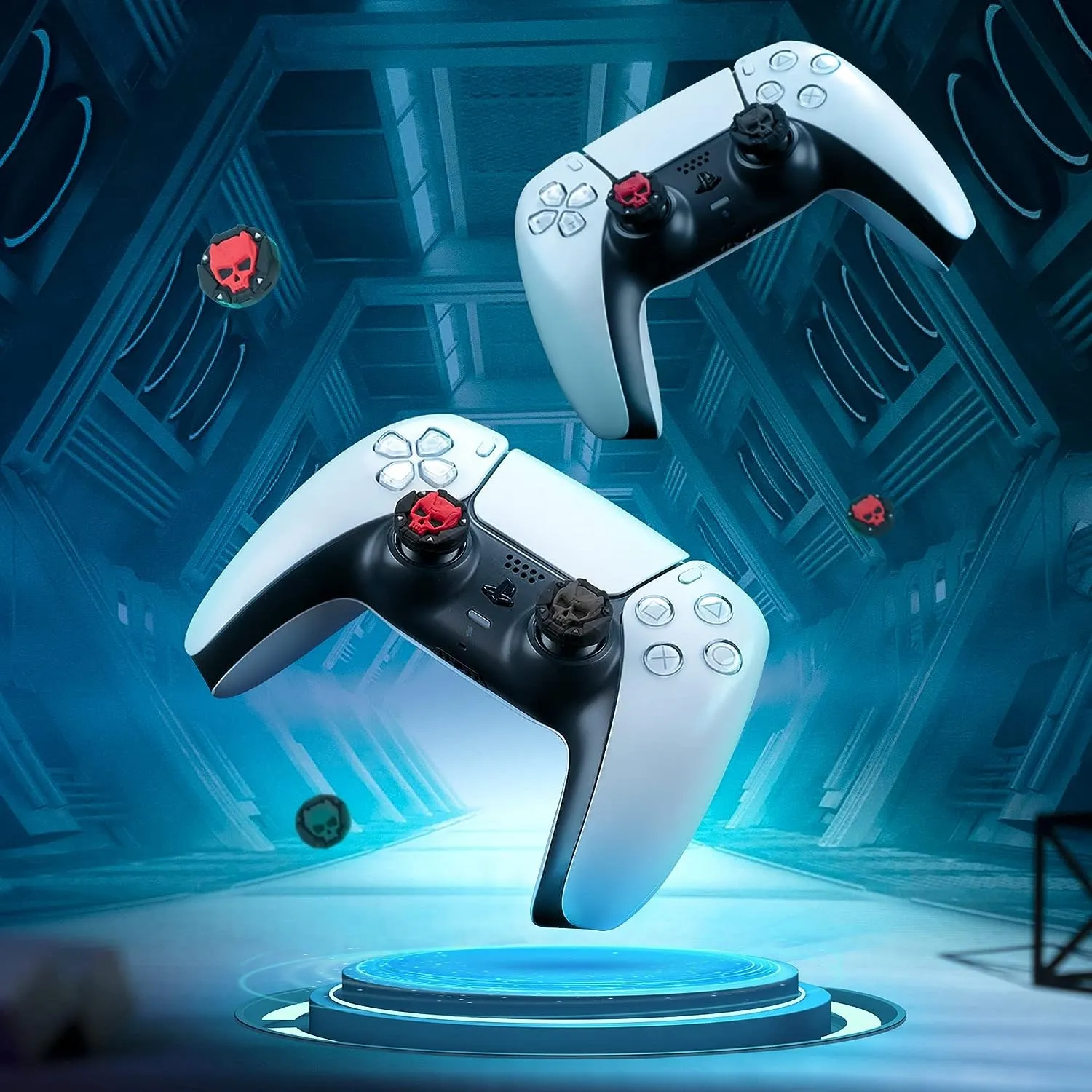 Geekshare-Tapas de silicona para Joystick de Halloween, cubierta de silicona para Nintendo Switch/Switch OLED Lite PS4 PS5 Steam Deck