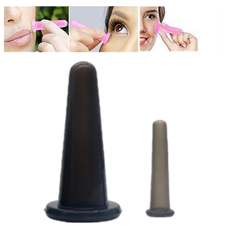 Silicone Vacuum Cupping Massage Jars Anti Cellulite Massage Facial Suction Cups Face Neck Lift Skin Scraping Guasha Anti Wrinkle