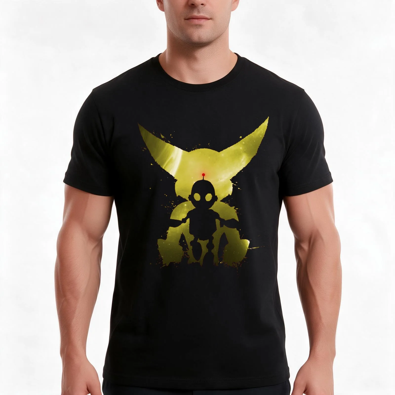 Ratchet amp Clank Galaxy Yellow Galaxy Yellow Ratchet and Clank T-Shirt Summer Casual Cotton Tee Oversized Streetwear Tops
