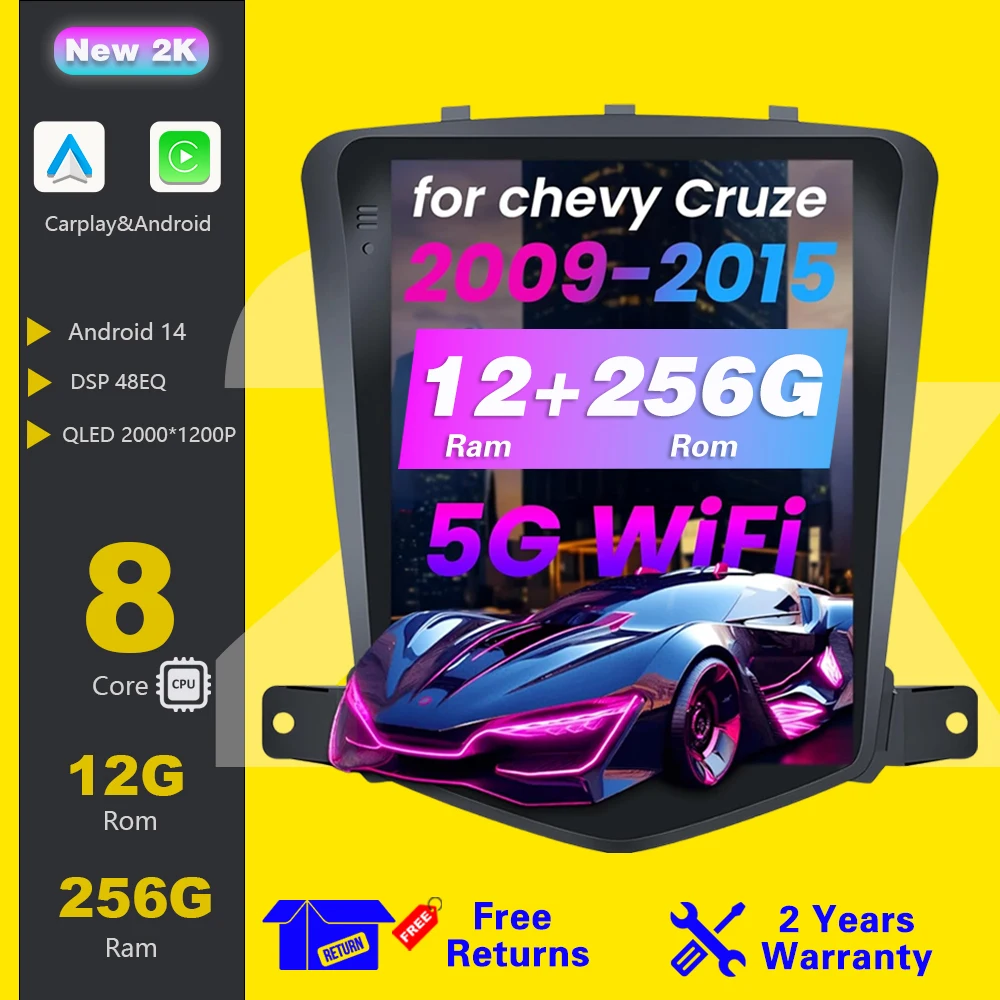 

9.7 inch Android 14 for Chevrolet Cruze J300 2008-2012 Wireless Carplay Car Radio Stereo Multimedia Video Player GPS Navigation