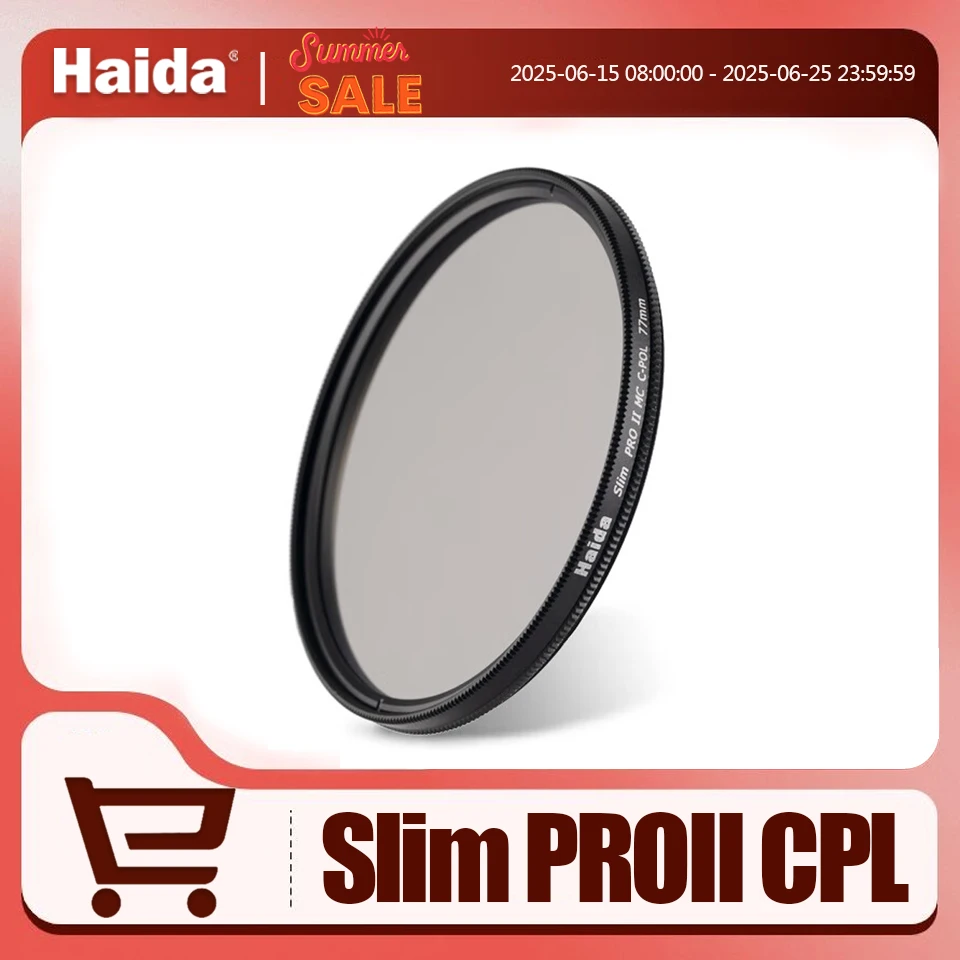 

Haida Slim PROII MC CPL Filter for Camera Lens Photography Increase Saturation to Eliminate Reflections 52/55/67/72/82mm