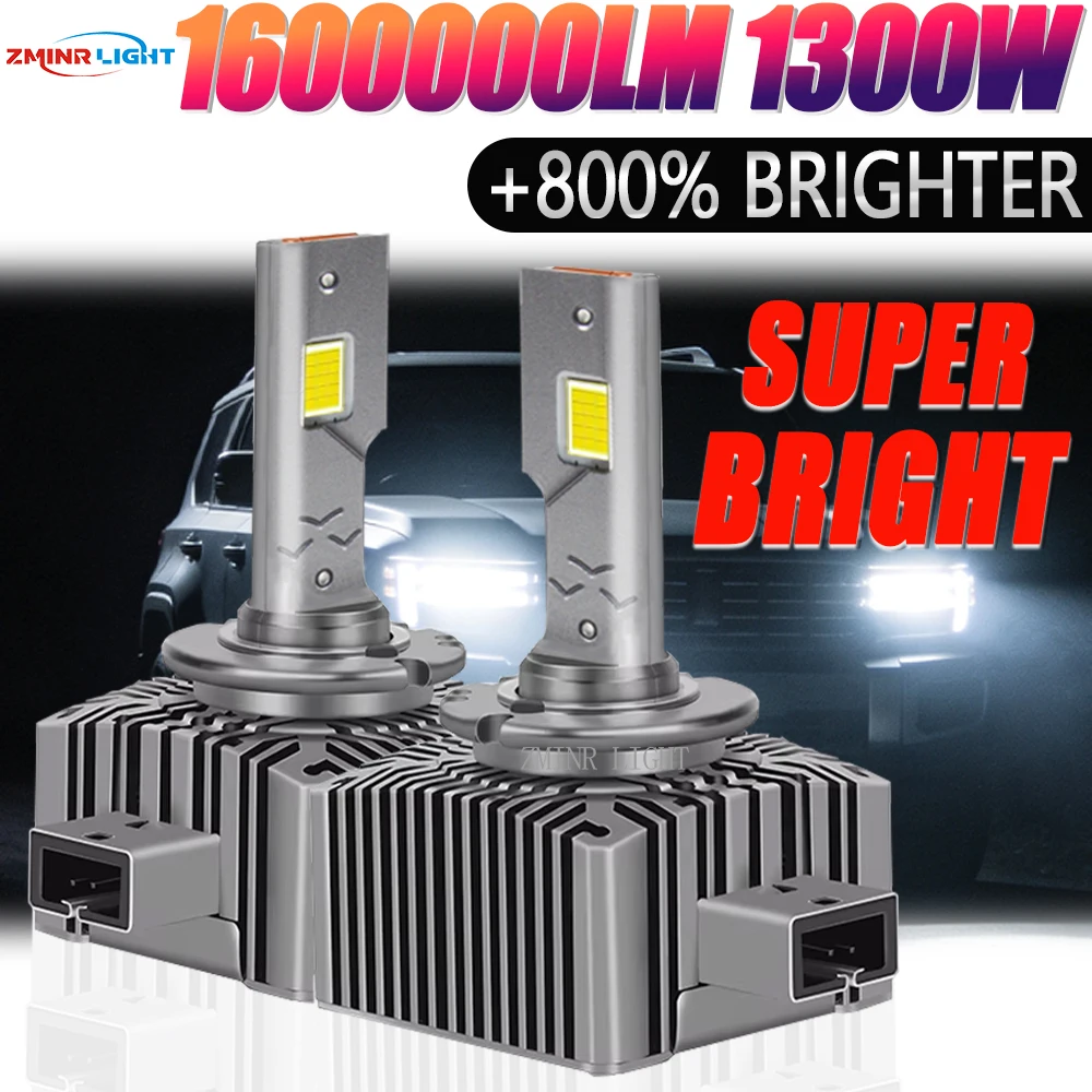 

Светодиодные лампы для фар D1S D3S D2S D4S D8S, без ошибок CANBUS, 12В, 1600000 лм, сверхъяркий свет, прямая замена ксеноновых ламп 1:1