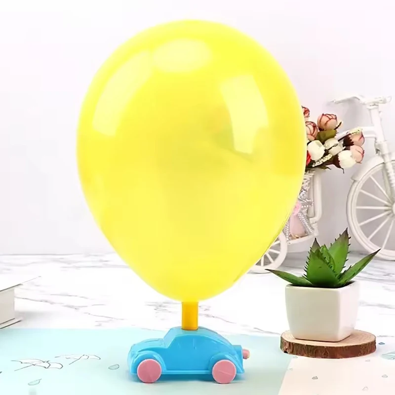 5/10PCS Assorted Colors Balloon Propelled Car Recoil Cars Kit Fun Physics Demo for Teachers Students Team Class Game Rewards ZYF view 5