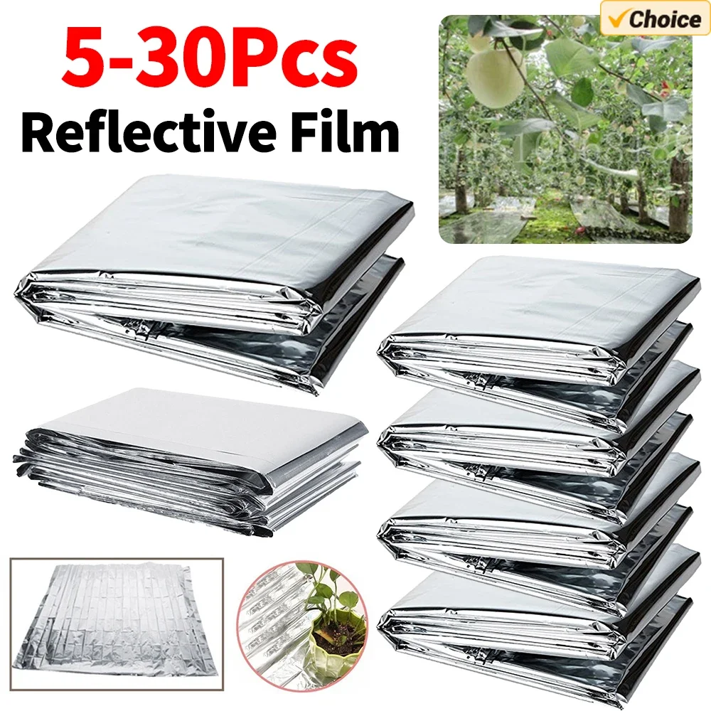 30-5 Stuks Zilver Mylar Reflecterende Films 210x120 cm Mylar Film voor Groeien Folie Tent Tuin Kas landbouw Verhogen Plantengroei