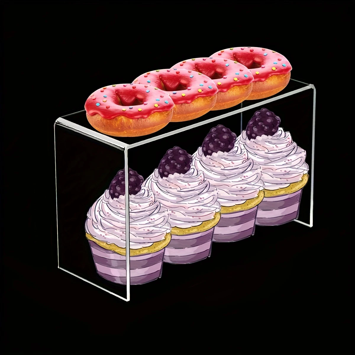 5pcs Acrylic Dessert Display Stand Durable U-shaped Display Stand Suitable for Weddings Parties Cupcakes Candies Home Jewelry - view 4