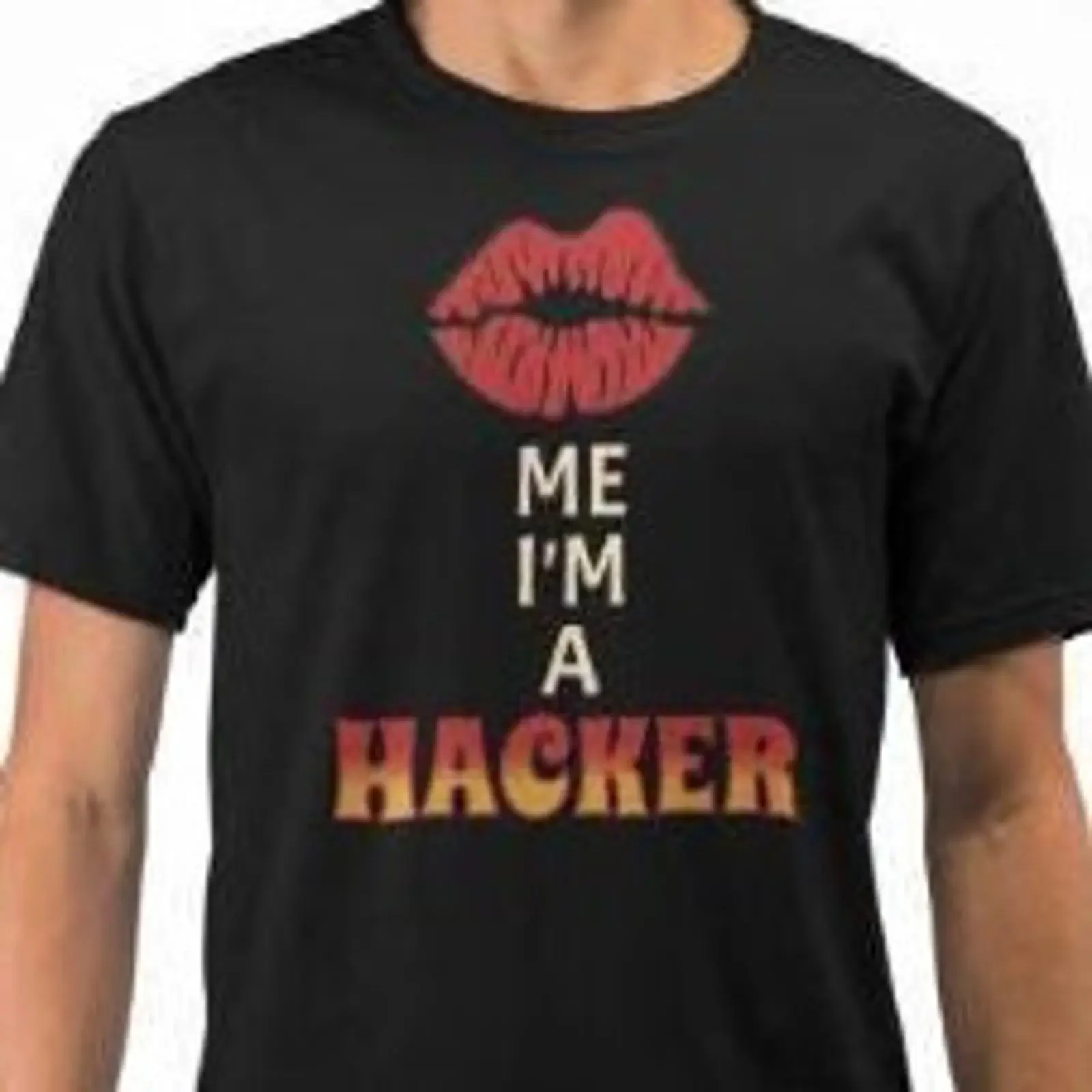 Kiss Me I'm A Hacker Funny Saying T Shirt Geek Computer Programmer Sarcastic Novelty vintage Washed Breathable Soft homme