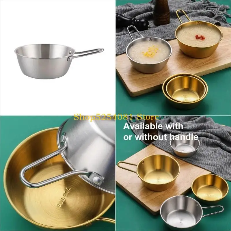

AXYC Multifunctional Korean Stainless Steel Bowls with Handle Perfect for Rice Wine and Outdoor Activity