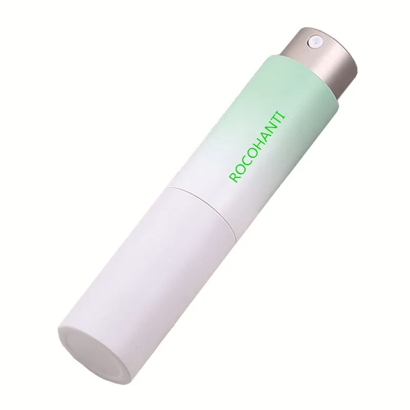 Garrafa De Recarga De Perfume De Vidro De Alumínio, Garrafa Rotativa De Viagem Dividida, Personalizado Gradiente Colorido, Amostra Grátis, 8ml