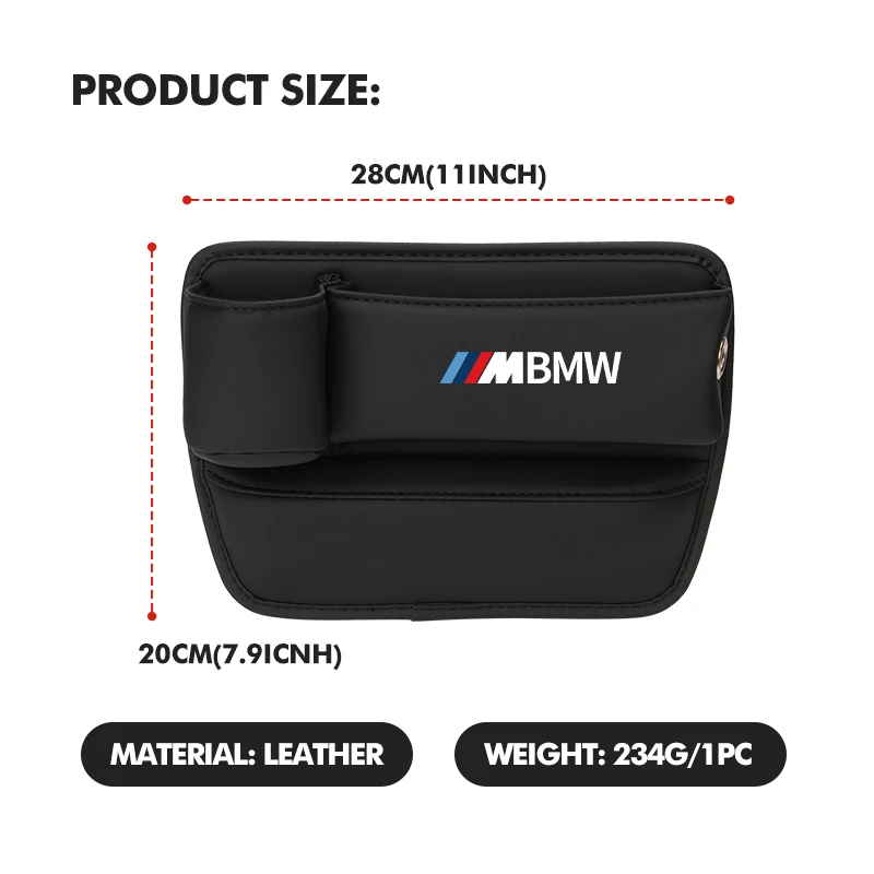 Car Seat Srat Filler Wallet Phone Gap Slit Pocket Storag Box For BMW E84 E87 E90 E91 E92 E93 F10 F20 F30 F40 F15 F25 F26