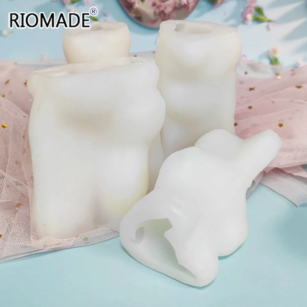 3D Cute Rabbit Silicone Mold Bunny Cake Decorating Tools Easter Animal Candle Epoxy Resin Mould DIY Crafts Plaster Cement