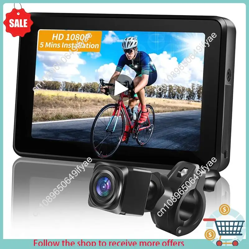 

Y67A-Bicycle Rear View Camera 1080P Bike Recorder Camera Portable Night Vision 4.3" Monitor For Mountain, Road E-Bike