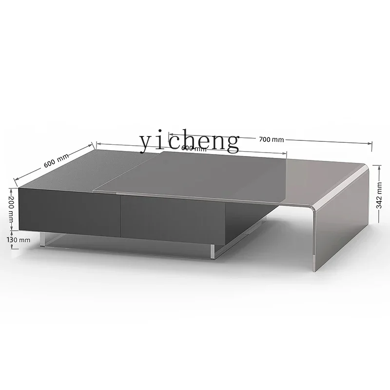 

Modern Light Luxury Acrylic Suspension Coffee Table Small Apartment Living Room Home Tea Table