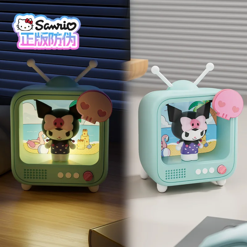 Wholesale Authentic Sanrio Tv Channel Series Blind Box Luminous Night Light Ornament Atmosphere Light Handmade Gift