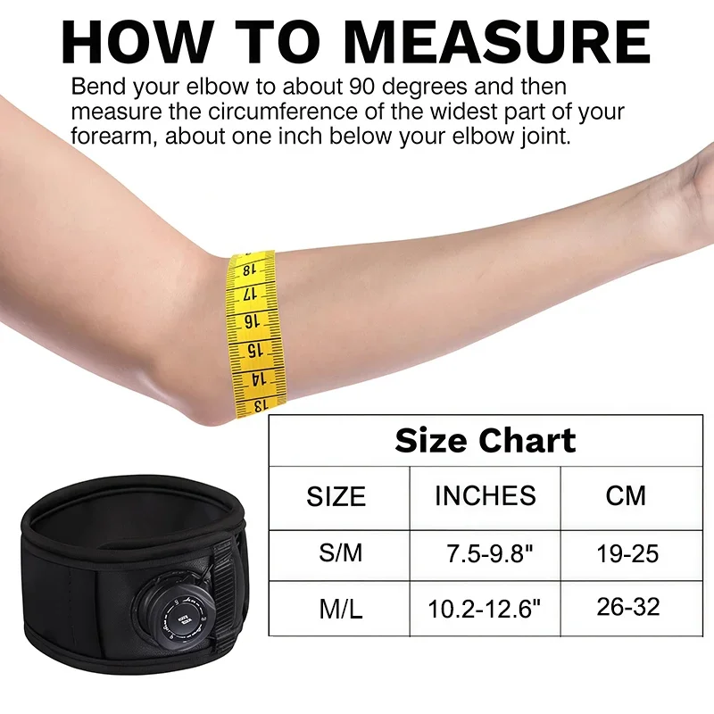`Adjustable Knob Elbow Brace Silicone Pad Compression Sports Elbow Support for Men Women Tennis Badminton Volleyball Fitness` view 4