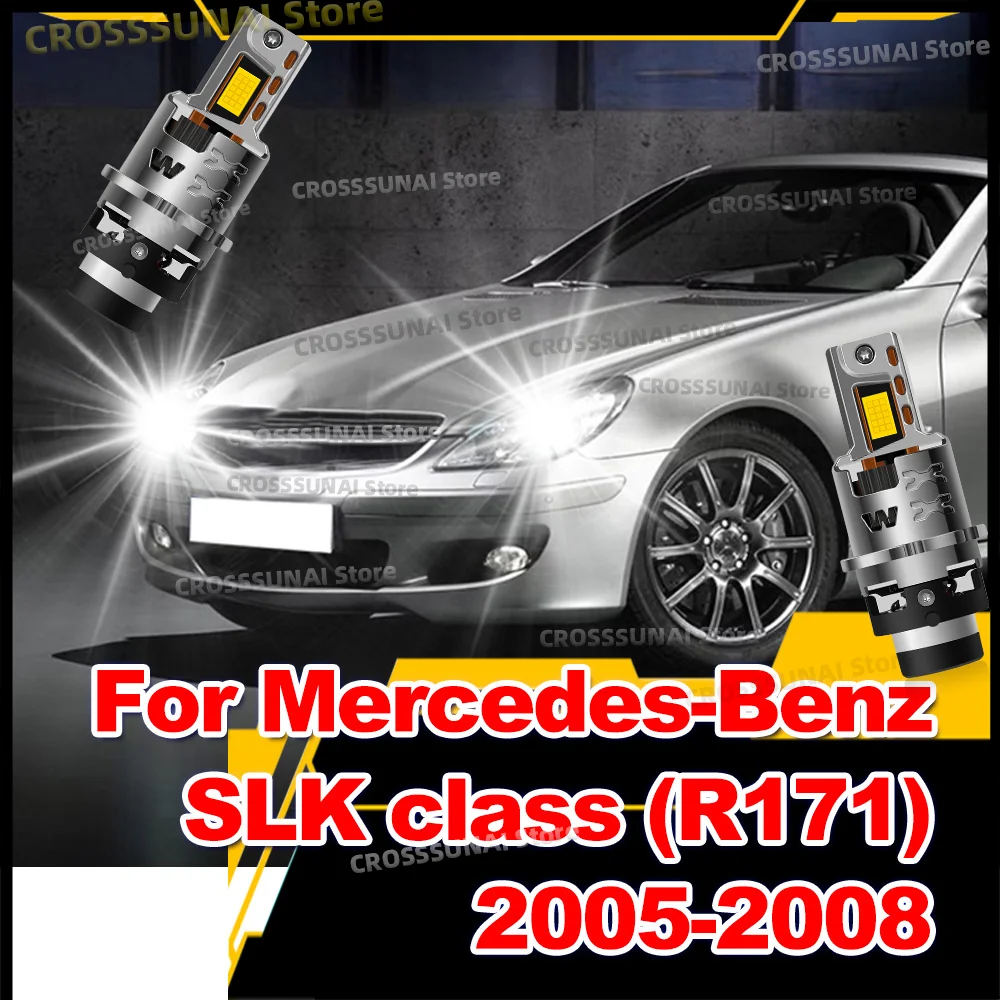 

2Pcs LED Headlights HID Turbo Xenon Car Lamp 50000LM For Mercedes Benz SLK Class R171 2005 2006 2007 2008
