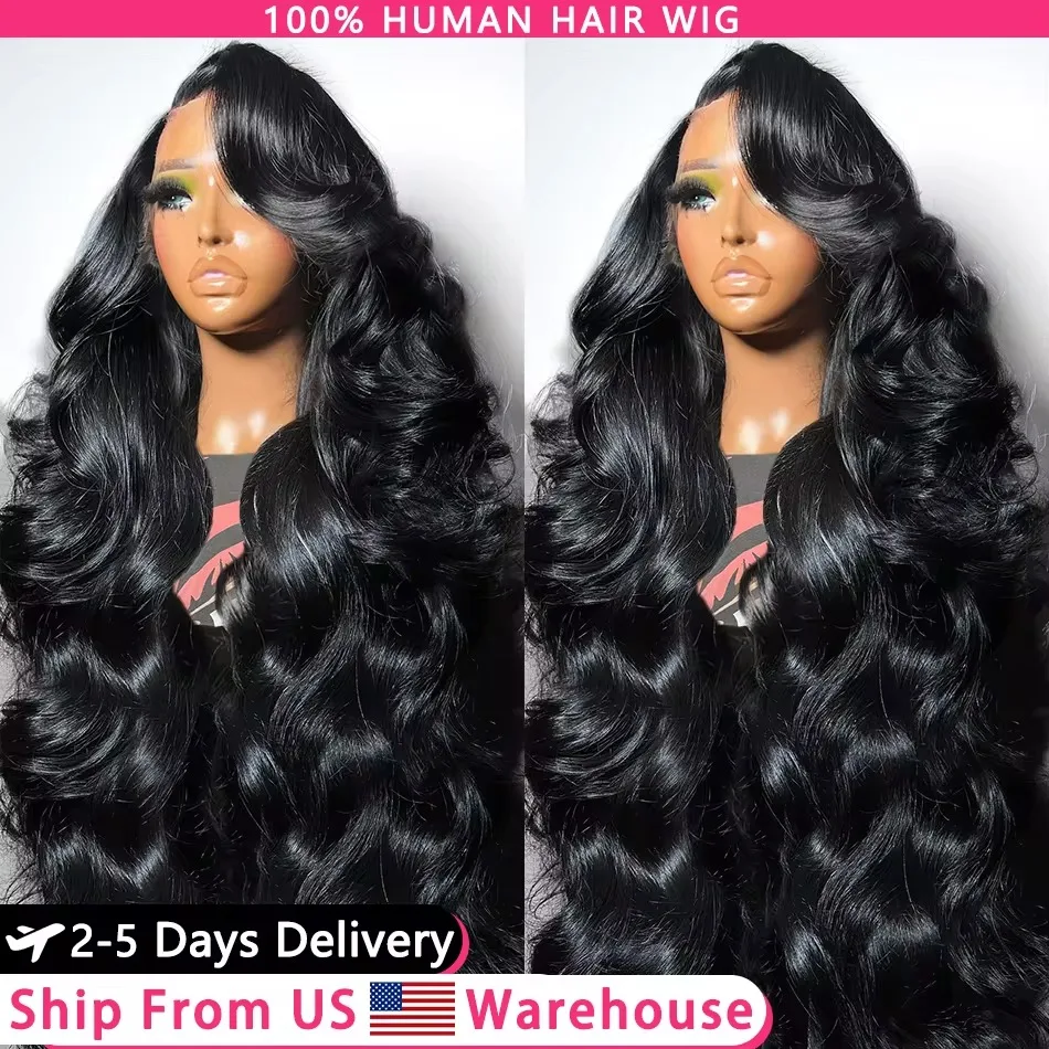 

250 Density 30 40 Inch Body Wave Lace Frontal Human Hair Wigs 13x6 13x4 Remy Transparent HD Lace Front Wig For Black Women
