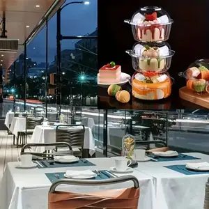 Einweg -Katze -gepflegte Behälter, vielseitige Kuchen, Sandwiches und mehr, perfekt für Picknicks und Haushaltsfeiern, 20 PCs 6 Hauptverkäufe Einwegmarmitex - №3