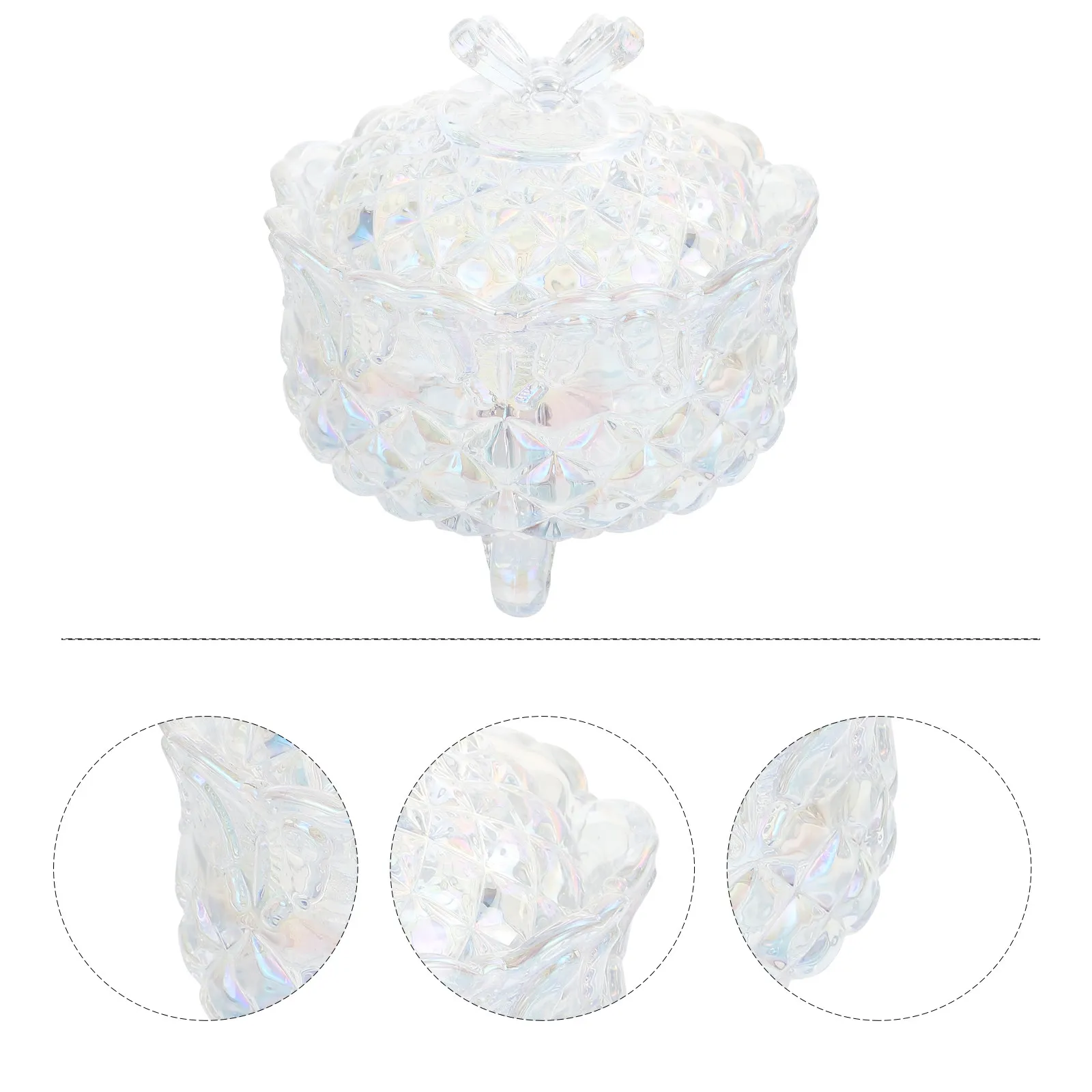 

Стеклянная банка для хранения с крышкой-бабочкой, контейнер для конфет, для сохранения продуктов, декор для рабочего стола, подарок на новоселье, стеклянное изделие ручной работы