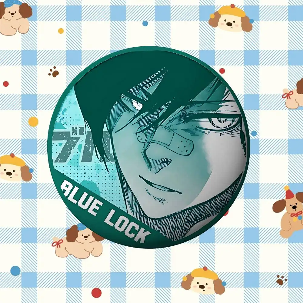Cute Anime-B-blue-L-lockS Kawai Badge Pins For Friend, Backpack, Clothing, Collectible Accessories, Jewelry Gift