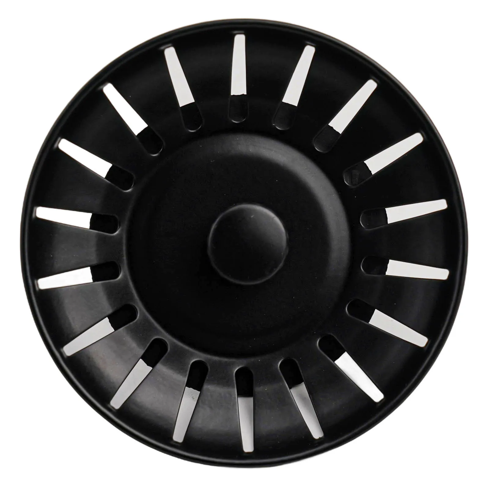 Kitchen Sink Strainer Stopper Stainless Steel Black Kitchen Basin Sink Strain Drainer Replacement Drain Waste Filter Floor Drain