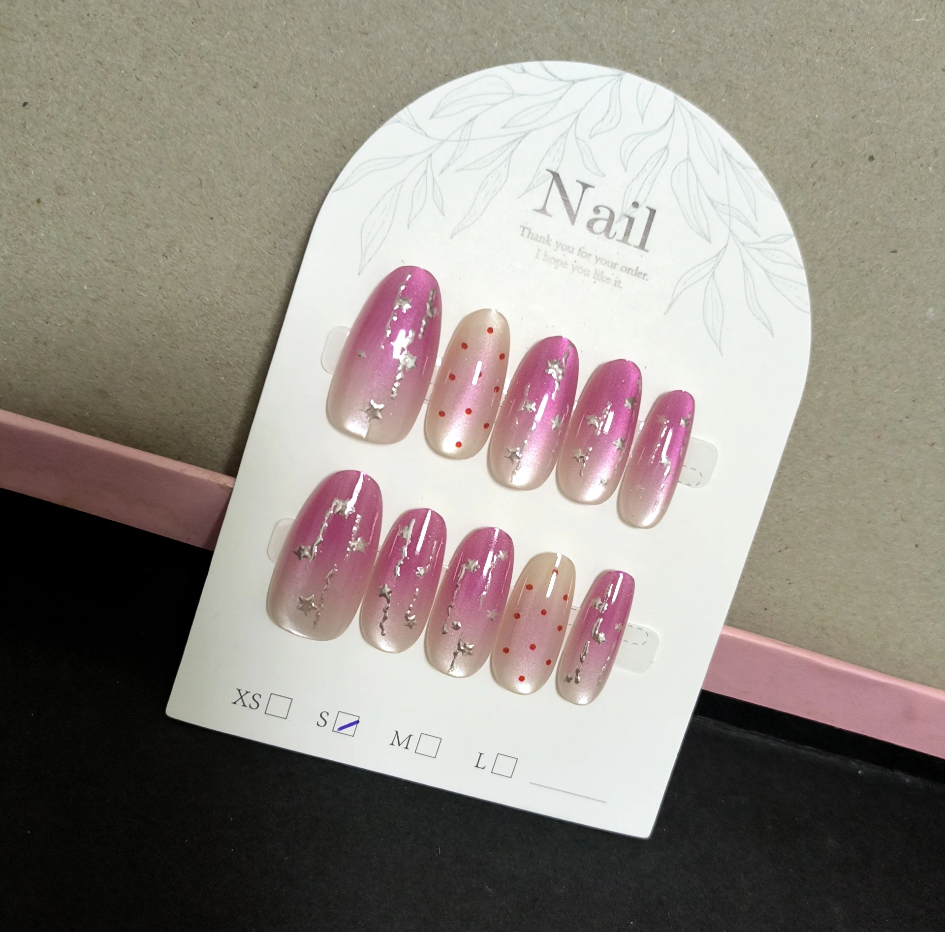 10개 수제 반짝이 별 프레스온 네일 그라데이션 핑크 - Nail Art Glossy 리뷰 및 가격