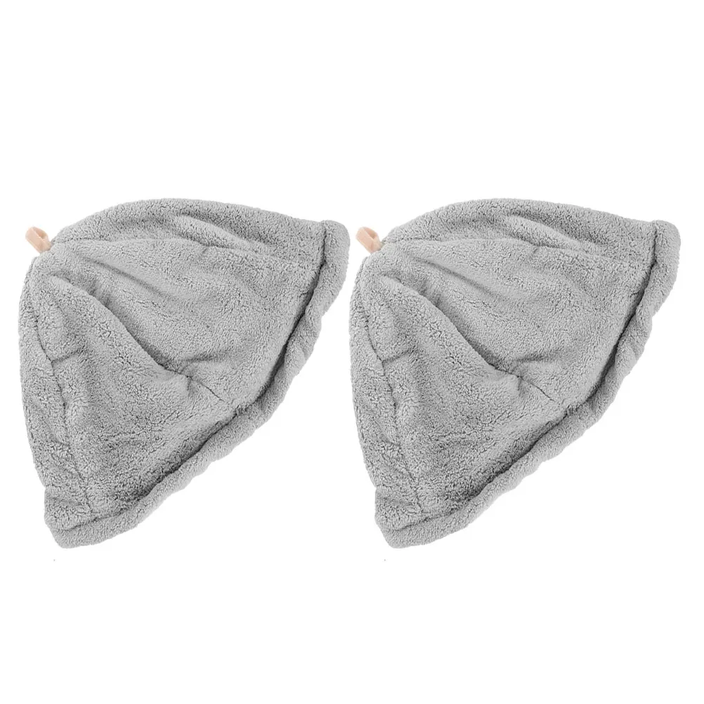 

2Pcs Dry Hair Cap Sauna Bath Hat for Women Kids Shower Reusable Coral Fleece Quick Absorbent Towel Wrap Steam Room Spa Bathroom