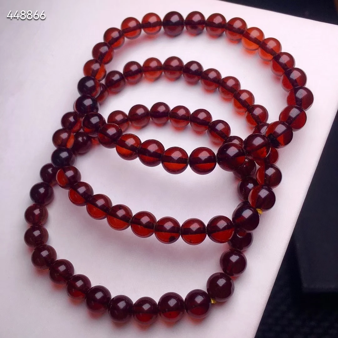 rodada beads pulseira para homens e mulheres sangue vermelho natural ambar contas claras stretch joias mm drop shipping aaaaaa 01