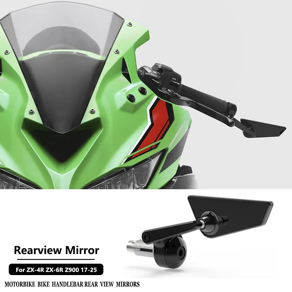 

New Motorcycle Handle CNC Handlebar Mirror Rod End Mirror For kawasaki Ninja ZX-4R Ninja ZX-6R Z900 z900 2017-2025