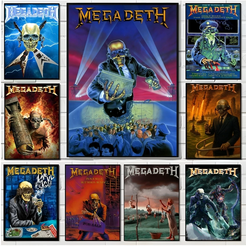 Classic Band M-Megadeth Poster Decorative Wall Art Stickers 