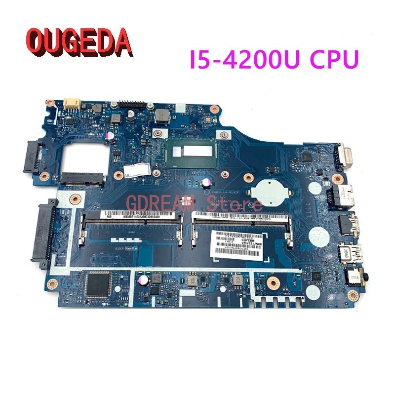 

OUGEDA NBM8E11002 NBMFM11007 LA-9532P For Acer aspire E1-532P E1-532 E1-572G Laptop Motherboard I5-4200U CPU DDR3L full tested