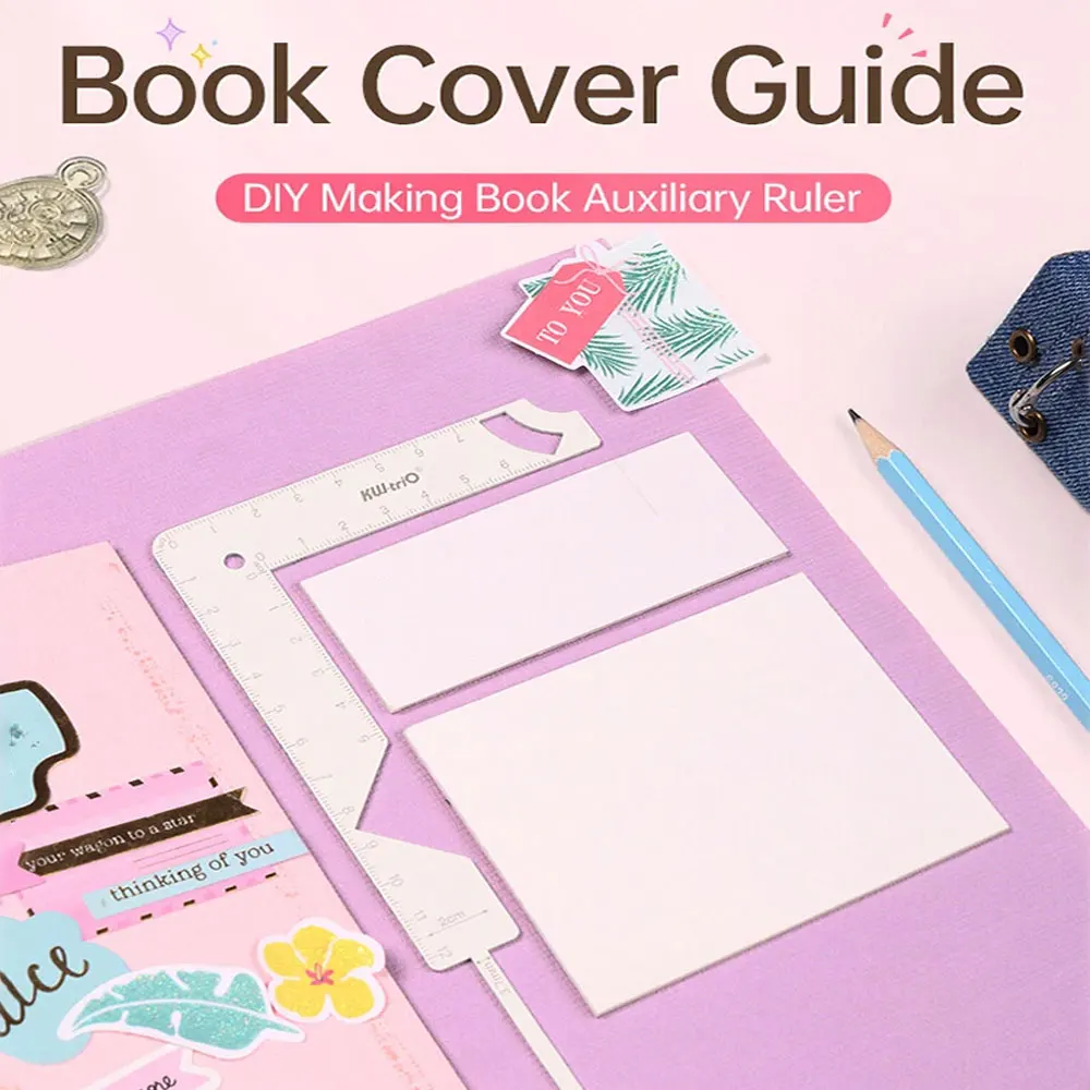

1 шт. линейка для позиционирования обложек книги, 5 в 1 инструмент для переплета металлических обложек из нержавеющей стали, линейка для изготовления обложек книг, создания книг