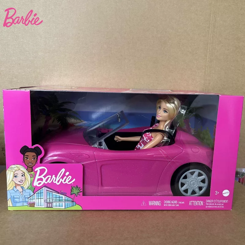 

Pre Sale Barbie Sparkling Pink Convertible Sports Car Children'S Toy Gift Set Doll Cute And Sweet Girl Toys Girl Princess Gift