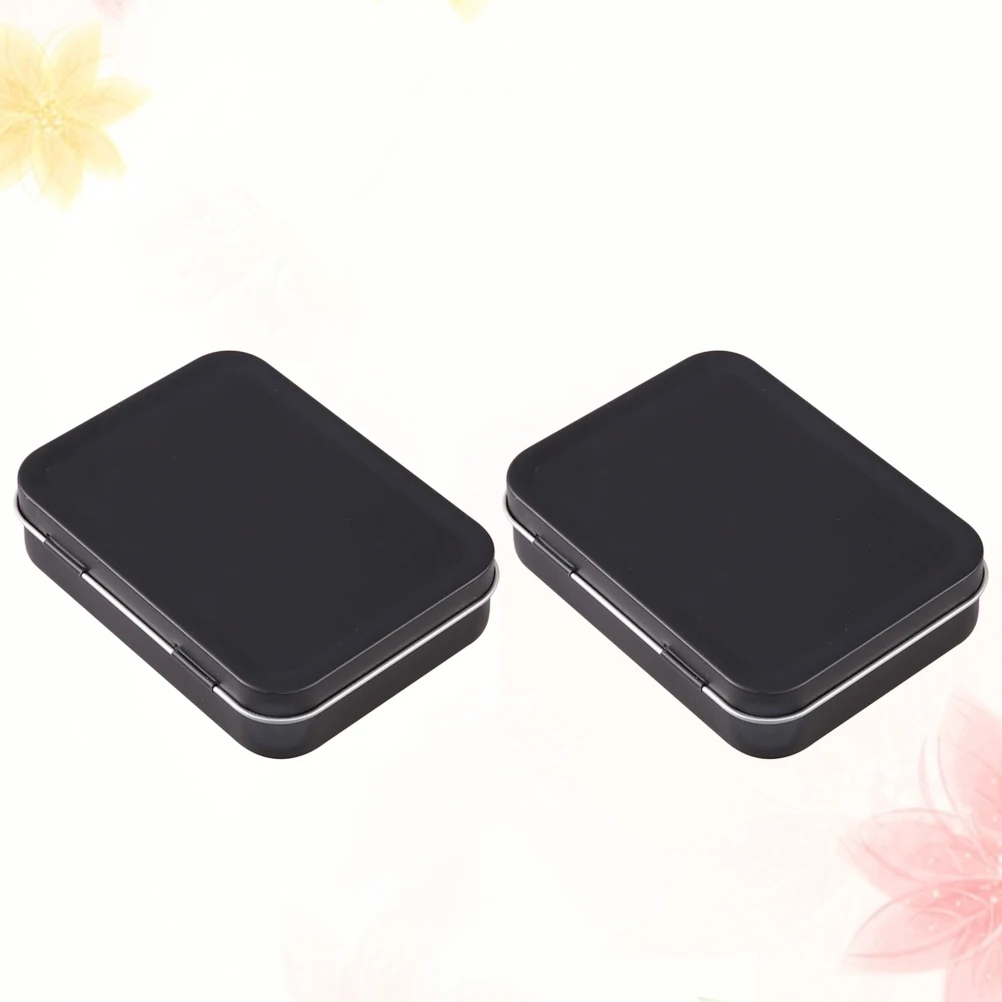 

5 PCS Portable Storage Box Rectangular Tin Cans Containers for Food Rectangle Empty Tins Metal Mini