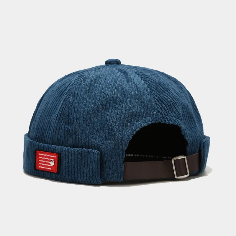 Yaea Hiphop Hoeden Voor Dames Mannen Corduroy Nieuwe Retro Stijl Skullcap Muts Brimless Cap Klassieke Stijl Gerolde Manchet Harbour Hoed